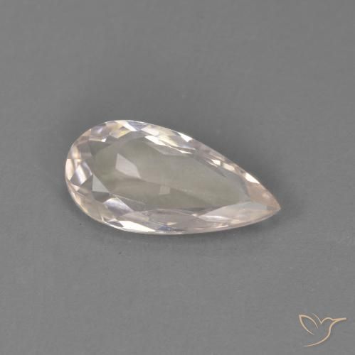 Morganita Rosado flamingo natural de 0.66 ct, En forma de pera, VVS