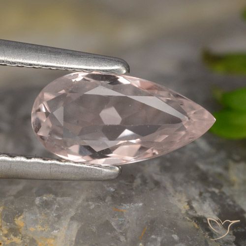 0.89ct Natural Rosado flamingo Morganita, En forma de pera, VVS