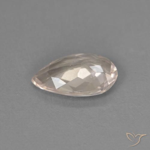 Morganita Rosado muy claro natural de 0.58 ct, En forma de pera, VVS