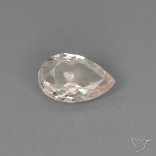 Morganita Rosado medio natural de 0.70 ct, En forma de pera, VVS-VS