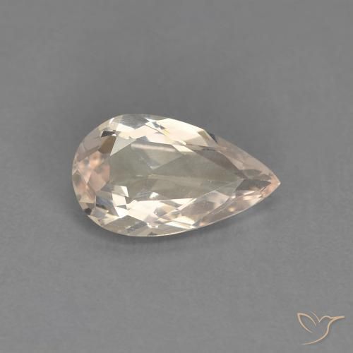 0.67ct Natural Rosado medio Morganita, En forma de pera, VVS-VS
