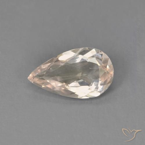 Morganita Rosado medio natural de 0.67 ct, En forma de pera, VVS-VS
