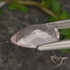 Morganita Rosado flamingo natural de 0.99 ct, En forma de pera, VS