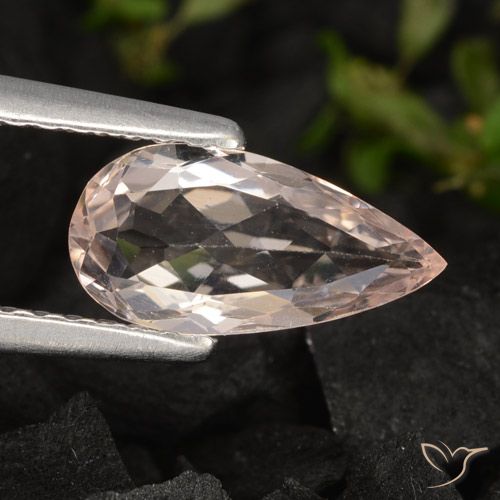 0.80ct Natural Rosado medio Morganita, En forma de pera, VVS-VS