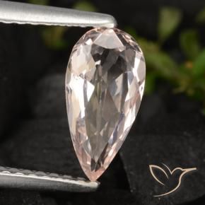 Morganita Rosado medio natural de 0.80 ct, En forma de pera, VVS-VS