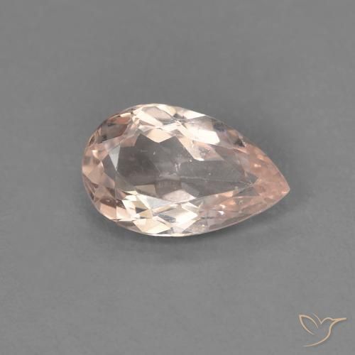 0.72ct Natural Rosado medio Morganita, En forma de pera, VVS-VS