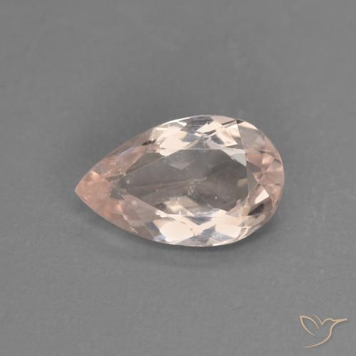 Morganita Rosado medio natural de 0.72 ct, En forma de pera, VVS-VS