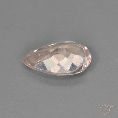 Morganita Rosado medio natural de 0.72 ct, En forma de pera, VVS-VS