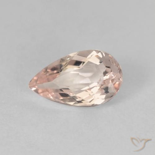 0.99ct Natural Rosado muy claro Morganita, En forma de pera, VVS-VS