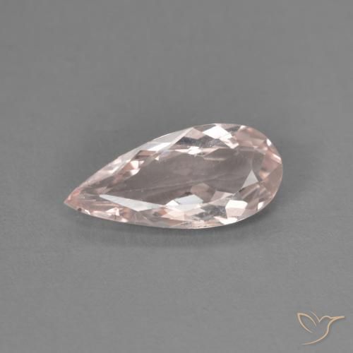 Morganita Rosado flamingo natural de 0.87 ct, En forma de pera, VVS-VS