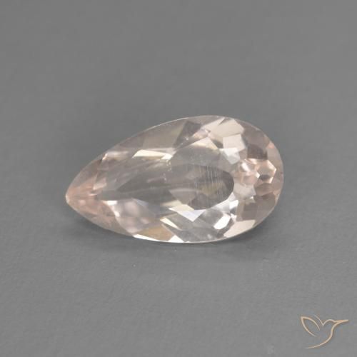 0.92ct Natural Rosado medio Morganita, En forma de pera, VVS-VS