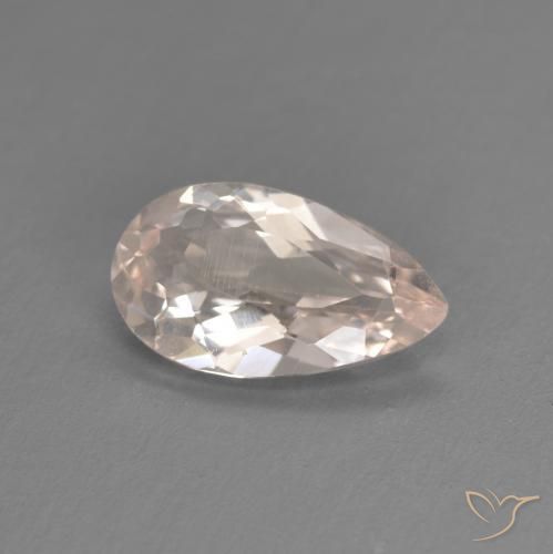 Morganita Rosado medio natural de 0.92 ct, En forma de pera, VVS-VS