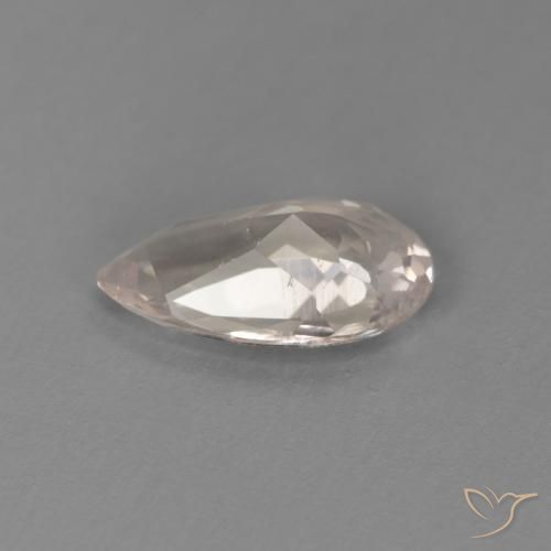 Morganita Rosado medio natural de 0.92 ct, En forma de pera, VVS-VS