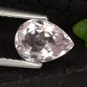Morganita Rosado claro natural de 0.97 ct, En forma de pera, VVS-VS