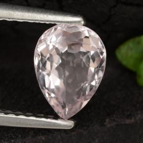 Morganita Rosado claro natural de 0.97 ct, En forma de pera, VVS-VS