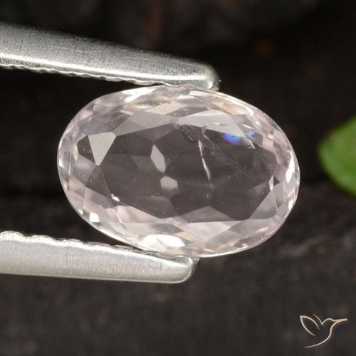 0.57ct Natural Rosado flamingo morganita, Ovalada, VS-SI