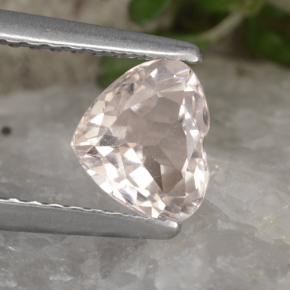 Morganita rosa natural de 0,89 ct, forma de corazón, VVS-VS