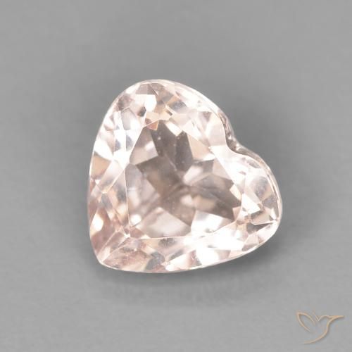 0.94ct Natural Medium Light-Pink morganita, Corazón, VVS-VS