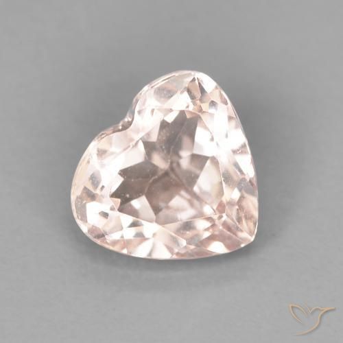 Morganita Medium Light-Pink natural de 0.94 ct, Corazón, VVS-VS