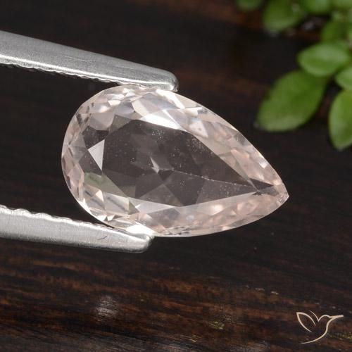0.99ct Natural Rosado claro Morganita, En forma de pera, VVS-VS
