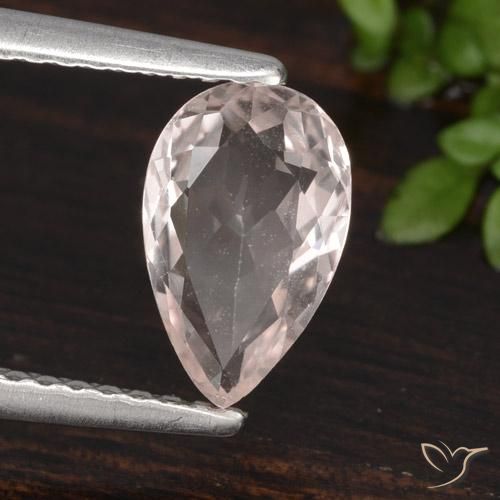 Morganita Rosado claro natural de 0.99 ct, En forma de pera, VVS-VS