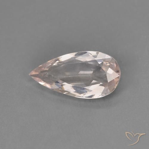 0.97ct Natural Rosado flamingo Morganita, En forma de pera, VVS-VS