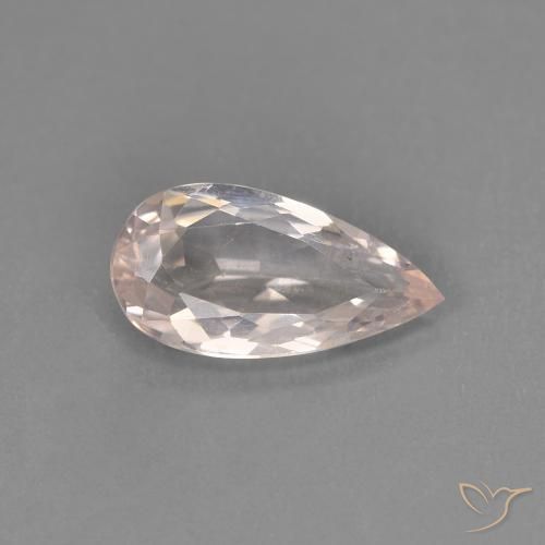 Morganita Rosado flamingo natural de 0.97 ct, En forma de pera, VVS-VS