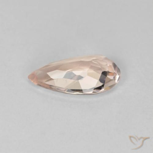 Morganita Medium Light-Pink natural de 0.91 ct, En forma de pera, VVS-VS