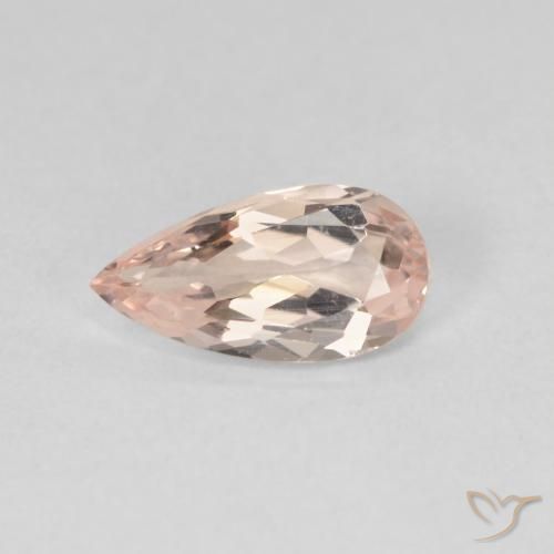 0.94ct Natural Rosado muy claro morganita, En forma de pera, VVS-VS