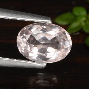 Morganita Rosado claro natural de 0.90 ct, Corte Óvalo, VVS