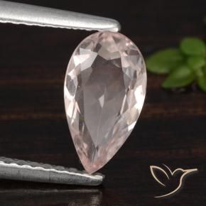 Morganita Rosado flamingo natural de 0.86 ct, En forma de pera, VVS