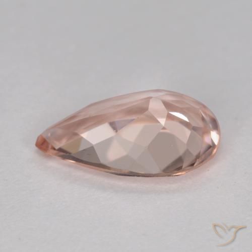 Morganita rosa natural de 0,90 ct, en forma de pera, VVS-VS