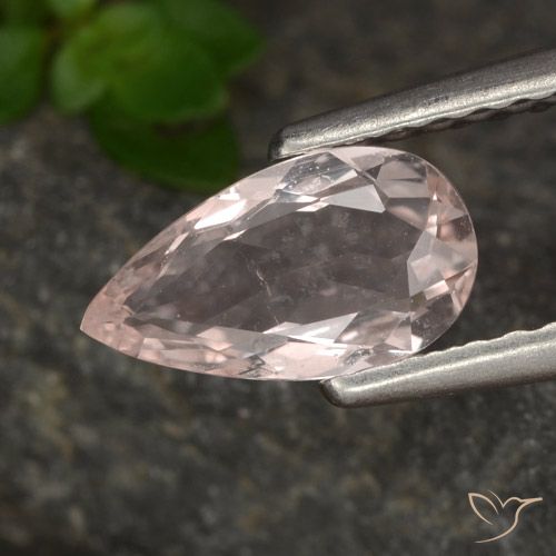 0.58ct Natural Rosado claro Morganita, En forma de pera, VVS-VS