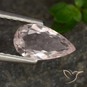 Morganita Rosado claro natural de 0.58 ct, En forma de pera, VVS-VS