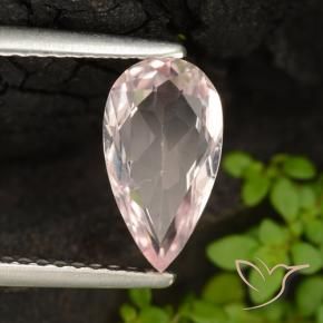 Morganita Rosado flamingo natural de 0.98 ct, En forma de pera, VVS-VS