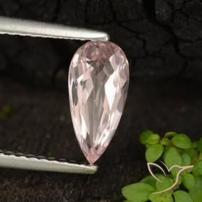 Morganita Rosado claro natural de 0.87 ct, En forma de pera, VVS-VS