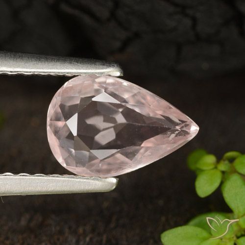 0.99ct Natural Rosado medio Morganita, En forma de pera, VVS-VS