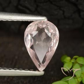 Morganita Rosado medio natural de 0.99 ct, En forma de pera, VVS-VS