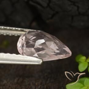 Morganita Rosado medio natural de 0.99 ct, En forma de pera, VVS-VS
