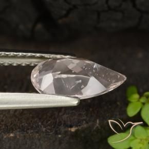 Morganita Rosado medio natural de 0.88 ct, En forma de pera, VS