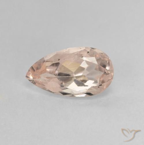 0.96ct Natural Rosado medio morganita, En forma de pera, VS