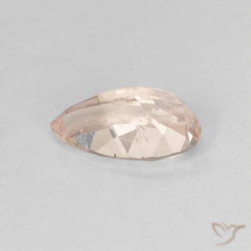 Morganita Rosado medio natural de 0.96 ct, En forma de pera, VS