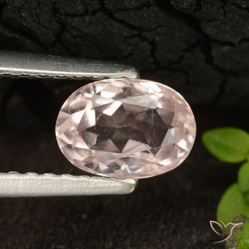 0.79ct Natural Rosado claro morganita, Ovalada, VS