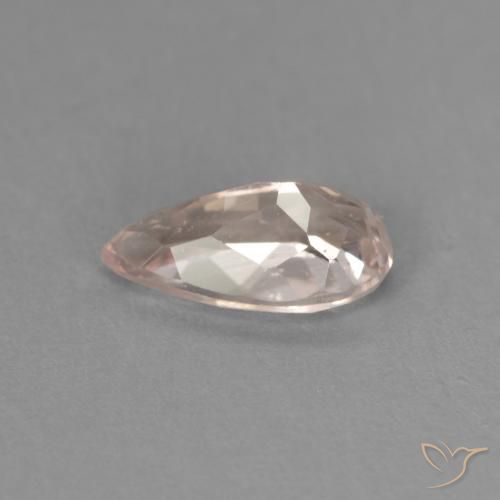 Morganita Rosado muy claro natural de 0.64 ct, En forma de pera, VVS-VS