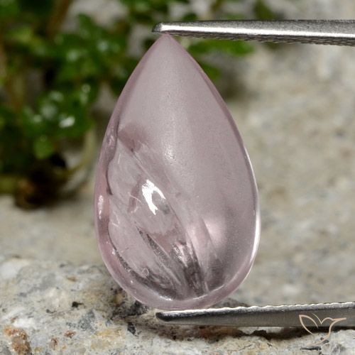 5.49ct Natural Rosado claro Morganita, En forma de pera, Transparente