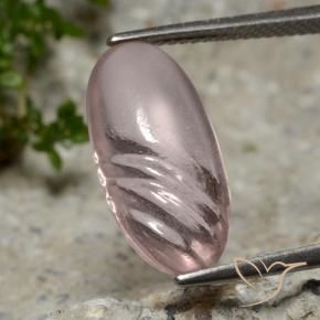 Morganita Rosado coral claro natural de 4.80 ct, Ovalada, Transparente