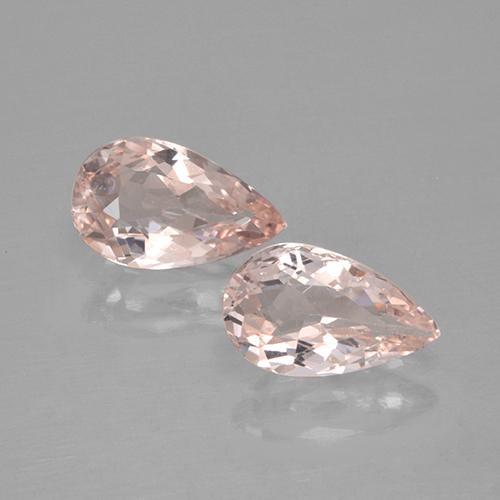 Gemas de Morganita Rosado flamingo natural de 1.66 ct, En forma de pera, VVS-VS