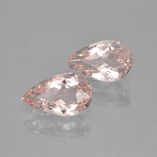 Gemas de Morganita Rosado flamingo natural de 1.66 ct, En forma de pera, VVS-VS