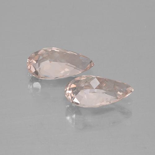 Gemas de Morganita Rosado flamingo natural de 1.66 ct, En forma de pera, VVS-VS