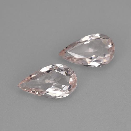 Gemas de morganita rosa natural de 1,67 ct, en forma de pera, VS